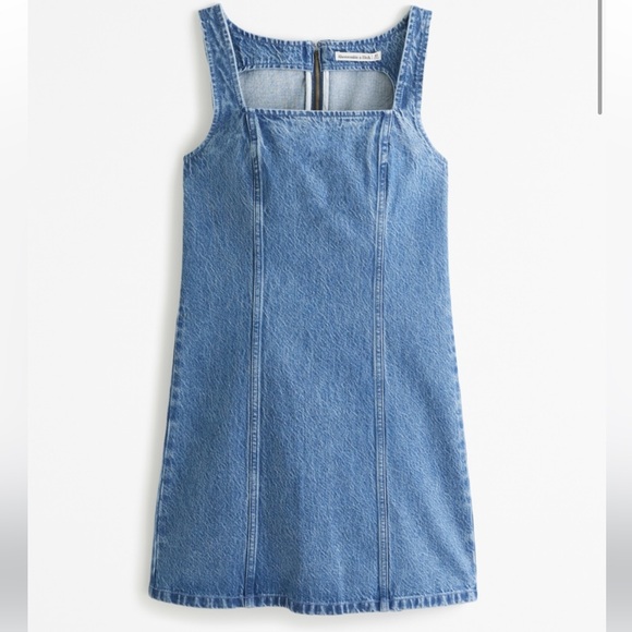 Abercrombie & Fitch Denim Mini Dress, Women’s Size XXS, Medium Wash - Picture 5 of 9